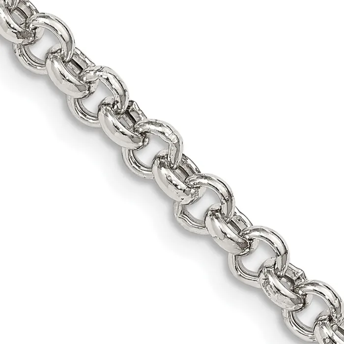 Sterling Silver 425mm Semisolid Rolo Chain TreasureFineJewelers Rings