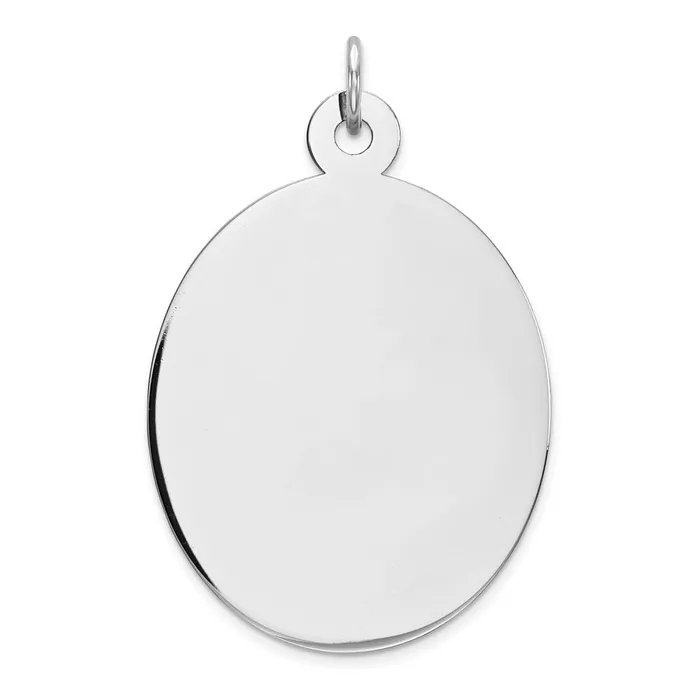 Sterling Silver Rhodplate Eng Oval Polish FrontBack Disc Charm TreasureFineJewelers Rings Sterling Silver Rhodplate Eng Oval Polish FrontBack Disc Charm TreasureFineJewelers Rings