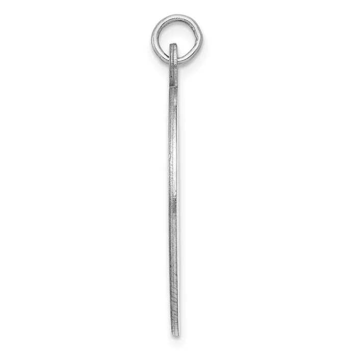 Sterling Silver Rhodplate Eng Oval Polish FrontBack Disc Charm TreasureFineJewelers Rings