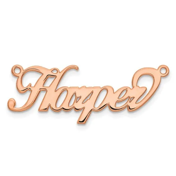 TreasureFineJeweler Name Plate Pendant Brushed Diamondcut Necklaces