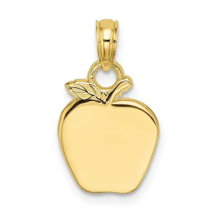 TreasureFineJewelers 10K Polished Apple Charm Charm Necklaces