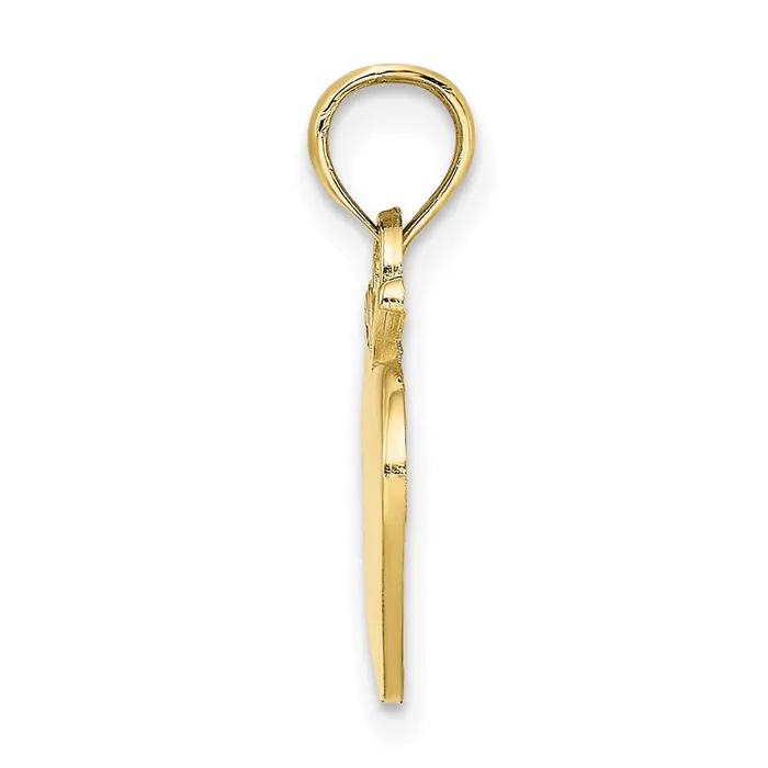 TreasureFineJewelers 10K Polished Apple Charm Charm Necklaces