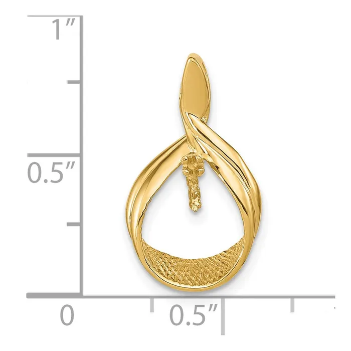 TreasureFineJewelers 14k Yellow Gold 7mm White Round Freshwater Cultured Pearl AAA Diamond Pendant Necklaces
