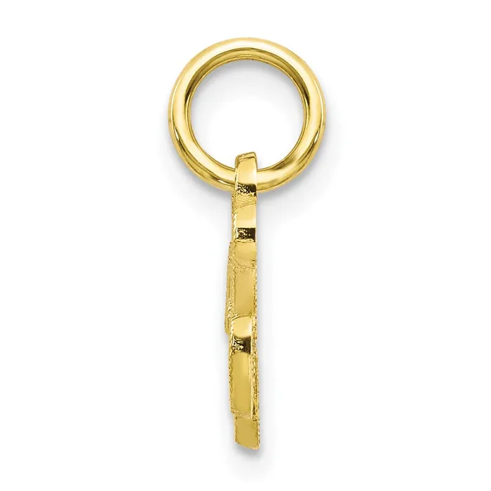 TreasureFineJewelers Charm Necklaces 10k Yellow Gold Initial K Charm