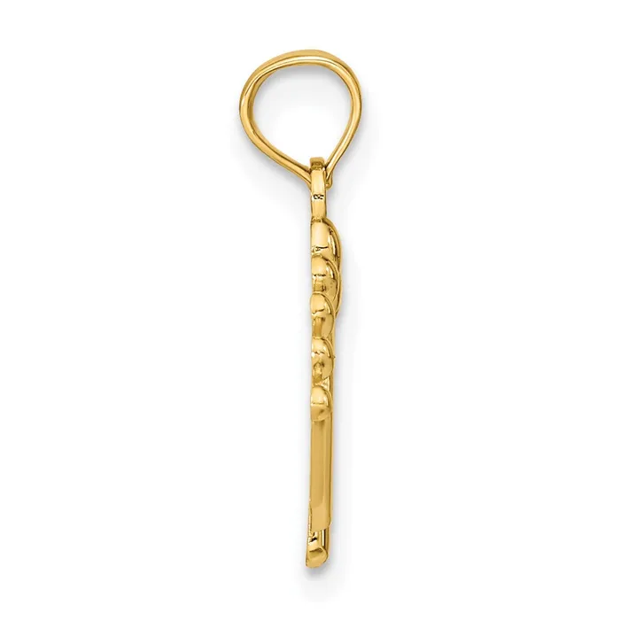 TreasureFineJewelers Charm Necklaces 14K Double Feet Hang Ten Style Charm