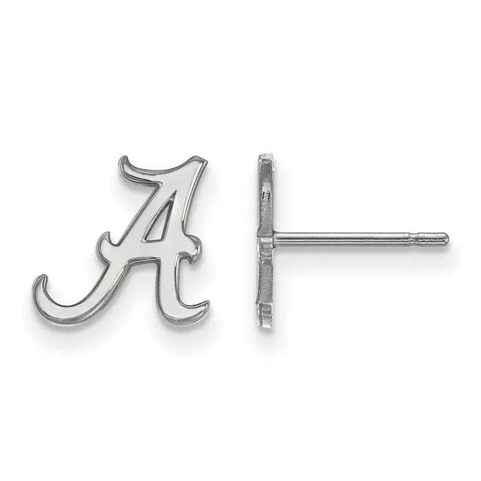 TreasureFineJewelers Earrings 10k White Gold University of Alabama XS Post Earrings