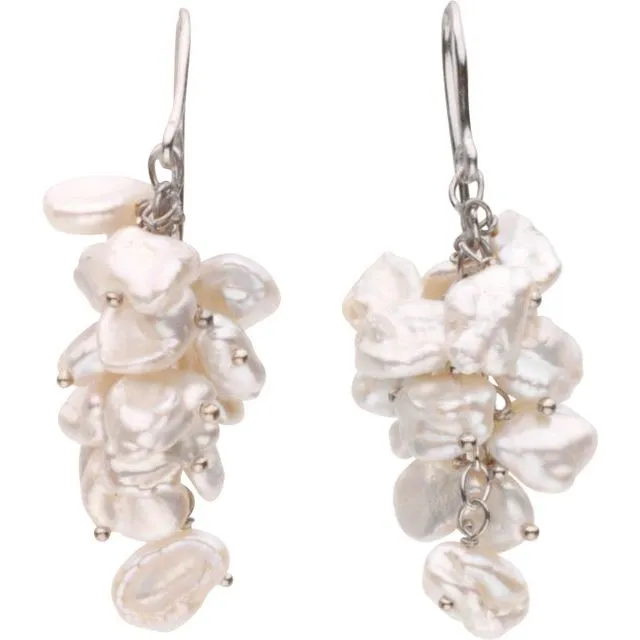 TreasureFineJewelers Earrings Freshwater Cultured Keshi Pearl Earrings