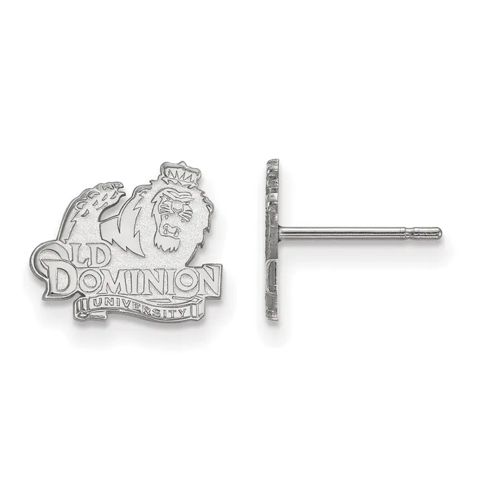 TreasureFineJewelers Earrings Sterling Silver Rhodiumplated Old Dominion University Extra Small Post Earrings