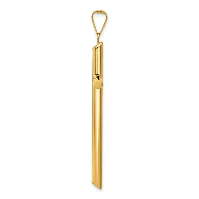 TreasureFineJewelers Necklaces 14k Polished Tube Cross Pendant