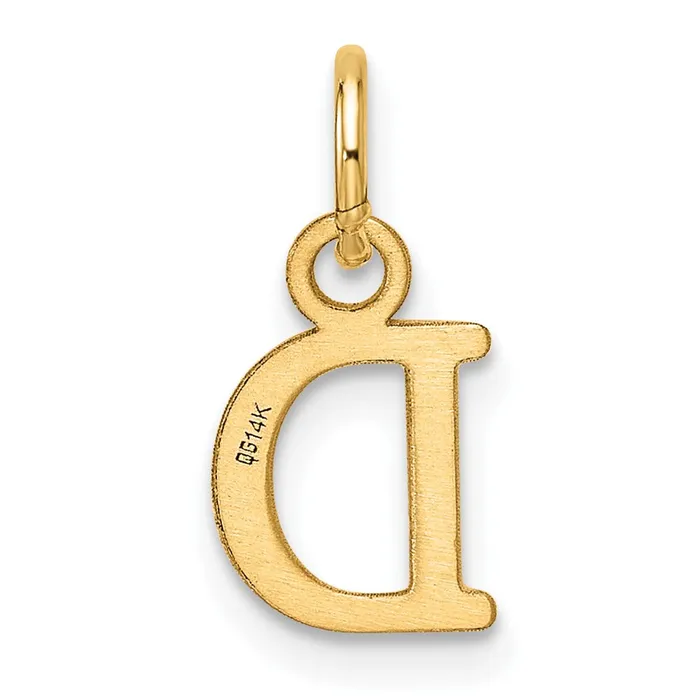 TreasureFineJewelers Necklaces 14k Yellow Gold Cutout Letter D Initial Pendant