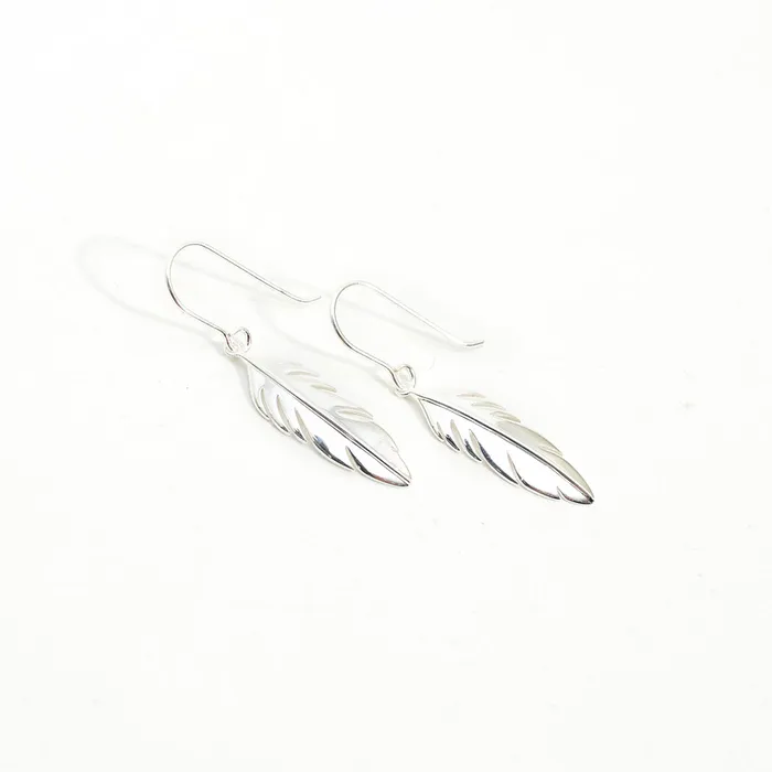 Earrings Tashi Silver Feather Earrings