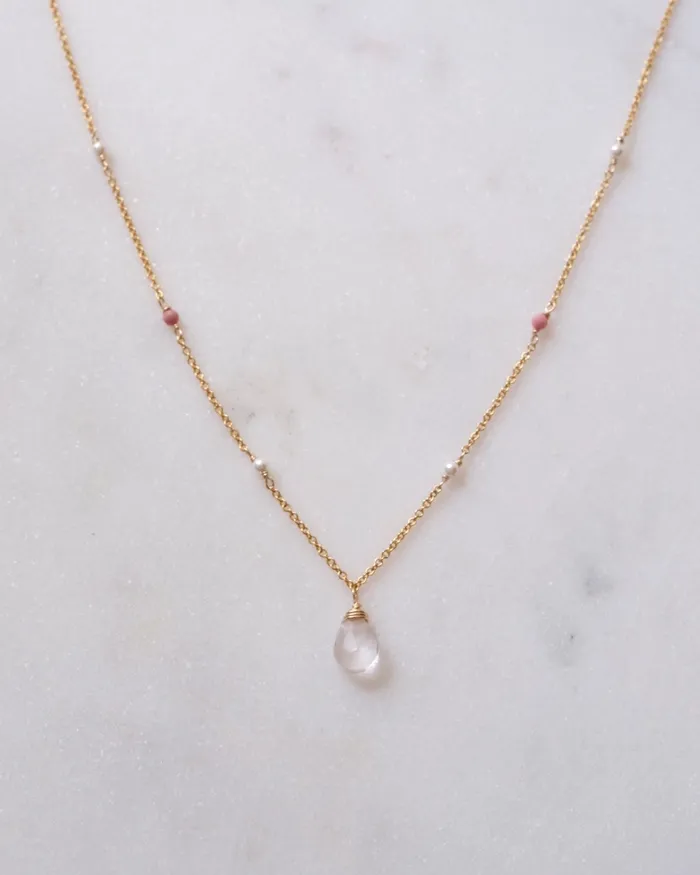 ERIJEWELRY Necklaces Rose quartz bohemian necklace