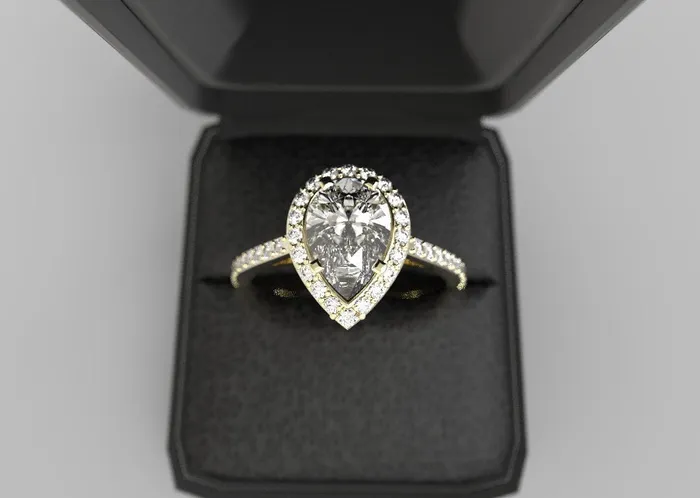 FL LLC Gold Moissanite Ring Moissanite Engagement Ring White Gold Genuine Moissanite Engagement Ring Pear Cut Moissanite Ring Rings FL LLC Gold Moissanite Ring Moissanite Engagement Ring White Gold Genuine Moissanite Engagement Ring Pear Cut Moissanite Ring Rings