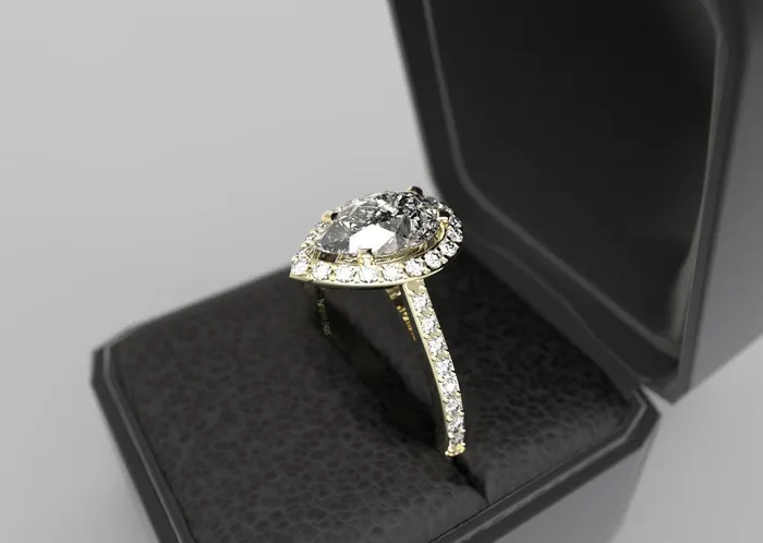 FL LLC Gold Moissanite Ring Moissanite Engagement Ring White Gold Genuine Moissanite Engagement Ring Pear Cut Moissanite Ring Rings FL LLC Gold Moissanite Ring Moissanite Engagement Ring White Gold Genuine Moissanite Engagement Ring Pear Cut Moissanite Ring Rings