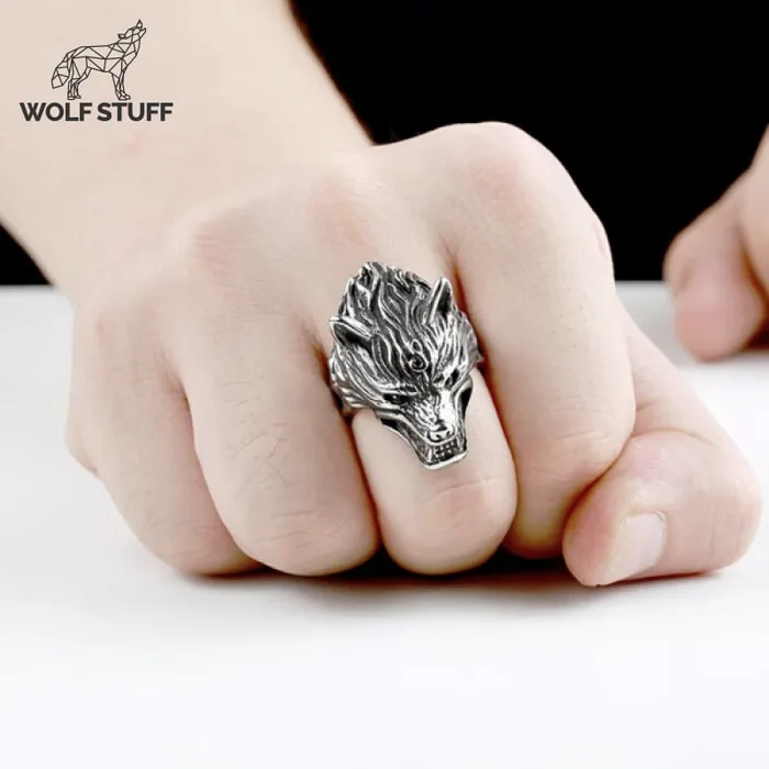 Mens Wolf Ring Jewelry Wolf Stuff Rings