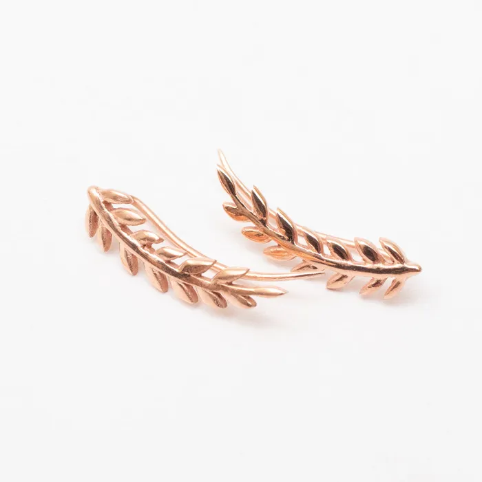 Saraswati Rose Gold Eden Ear Climbers Earrings