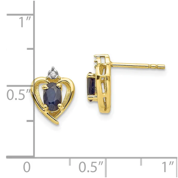 10K Diamond and Sapphire EarringsWBC10XBS503 WB Choice Jewelry Earrings 10K Diamond and Sapphire EarringsWBC10XBS503 WB Choice Jewelry Earrings