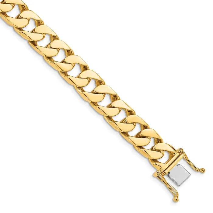 14K 106mm Handpolished Flat Beveled Curb Link BraceletWBCLK1348 WB Choice Jewelry Bracelets 14K 106mm Handpolished Flat Beveled Curb Link BraceletWBCLK1348 WB Choice Jewelry Bracelets