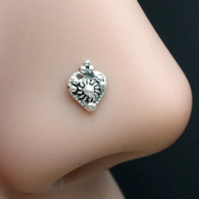 Asian Traditional Real 925 Silver Twisted Oxidize Small Nose Stud nose ring 24g Karizma Jewels Rings Asian Traditional Real 925 Silver Twisted Oxidize Small Nose Stud nose ring 24g Karizma Jewels Rings