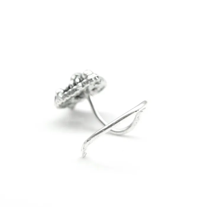 Asian Traditional Real 925 Silver Twisted Oxidize Small Nose Stud nose ring 24g Karizma Jewels Rings