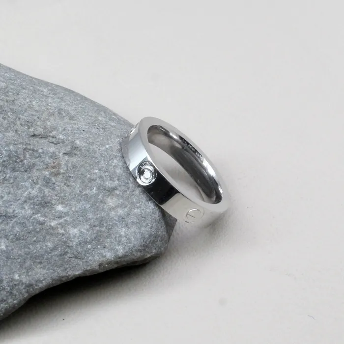 Beautiful White CZ 925 Solid Real Silver Unisex Ring Karizma Jewels Rings