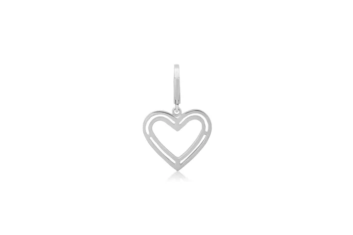 Charm Necklaces Shylee Rose Jewelry Outline Heart Charm