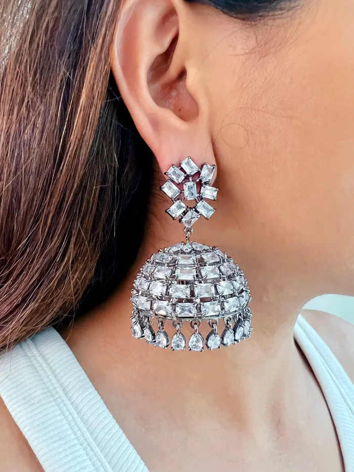 Earrings PRERTO ECOMMERCE PRIVATE LIMITED Garblers Diamond Jhumki Earrings