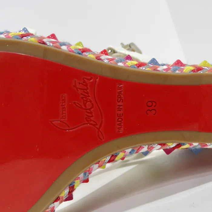Earrings Vintage by Misty Christian Louboutin Multicolor Printed Stud Wedges