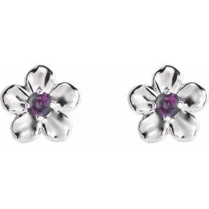 Earrings WB Choice Jewelry 14K White Youth Imitation June Birthstone Flower Earrings 86737625PSTWBC Earrings WB Choice Jewelry 14K White Youth Imitation June Birthstone Flower Earrings 86737625PSTWBC