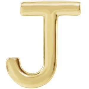 Earrings WB Choice Jewelry 14K Yellow Single Initial J Earring86800156PSTWBC