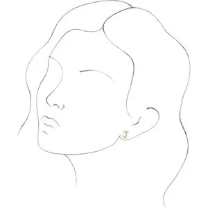 Earrings WB Choice Jewelry 14K Yellow Single Initial J Earring86800156PSTWBC Earrings WB Choice Jewelry 14K Yellow Single Initial J Earring86800156PSTWBC