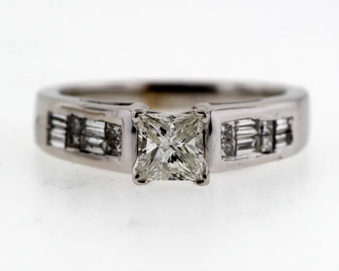 ESTATE 14KW 100 CTTW DIAMOND ENGAGEMENT RING 60 CT PC CTR JI1 FULLERS PURCHASE FROM PUBLIC Rings ESTATE 14KW 100 CTTW DIAMOND ENGAGEMENT RING 60 CT PC CTR JI1 FULLERS PURCHASE FROM PUBLIC Rings