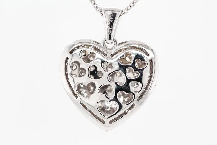 JASANI USA Necklaces 14KW 150 CTTW DIAMOND HEART PENDANT II1
