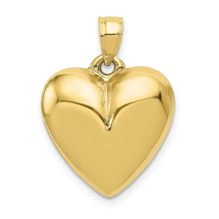 Necklaces 10K Polished 3D Heart PendantWBC10C2911 WB Choice Jewelry