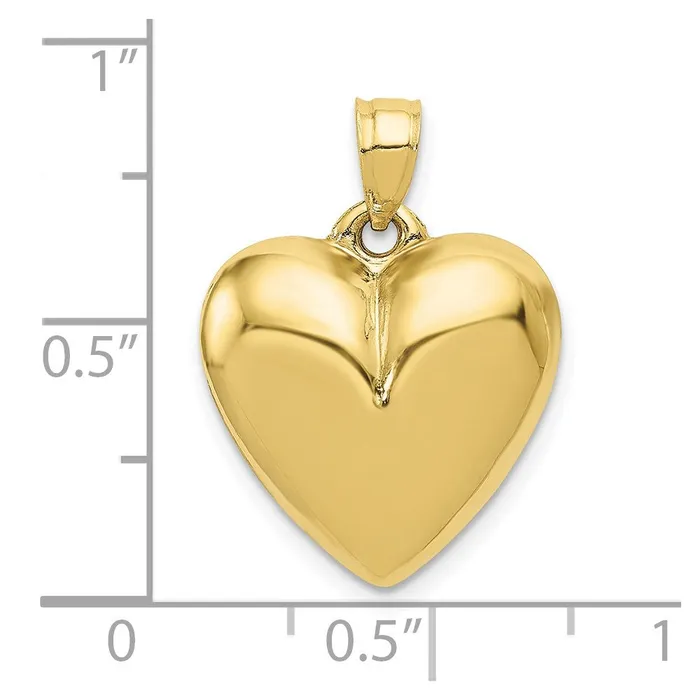 Necklaces 10K Polished 3D Heart PendantWBC10C2911 WB Choice Jewelry Necklaces 10K Polished 3D Heart PendantWBC10C2911 WB Choice Jewelry