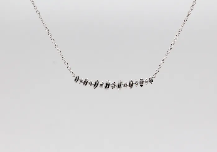 PINK DIAMOND INC Necklaces 18KW 45 Cttw Diamond Necklace