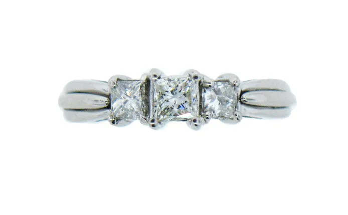 Rings FULLERS PURCHASE FROM PUBLIC 18KW 12CTTW DIAMOND 3 STONE RING