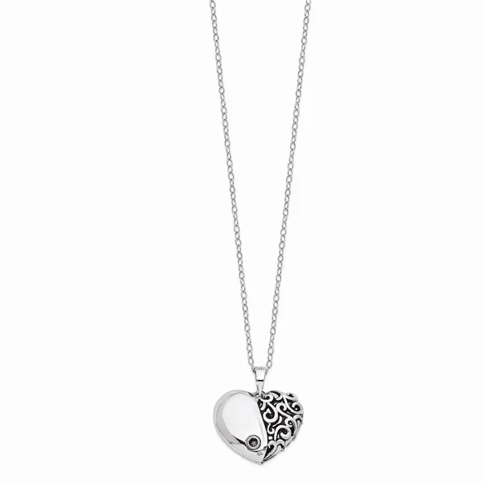 Sterling Silver Antiqued One More Day Ash Holder 18in NecklaceWBCQSX703 WB Choice Jewelry Necklaces Sterling Silver Antiqued One More Day Ash Holder 18in NecklaceWBCQSX703 WB Choice Jewelry Necklaces