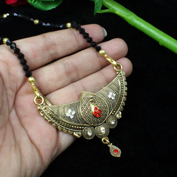 Traditional Indian Mangalsutra black beads necklace gift for wife Karizma Jewels Necklaces Traditional Indian Mangalsutra black beads necklace gift for wife Karizma Jewels Necklaces