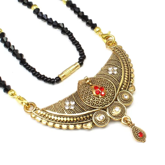 Traditional Indian Mangalsutra black beads necklace gift for wife Karizma Jewels Necklaces