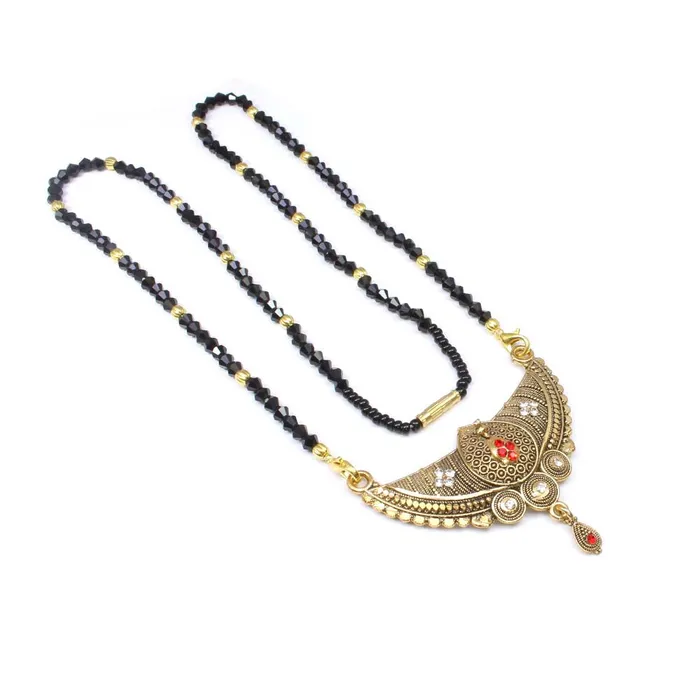 Traditional Indian Mangalsutra black beads necklace gift for wife Karizma Jewels Necklaces