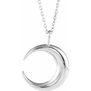 WB Choice Jewelry 14K White Crescent Moon 1618 Necklace86693600PSTWBC Necklaces WB Choice Jewelry 14K White Crescent Moon 1618 Necklace86693600PSTWBC Necklaces