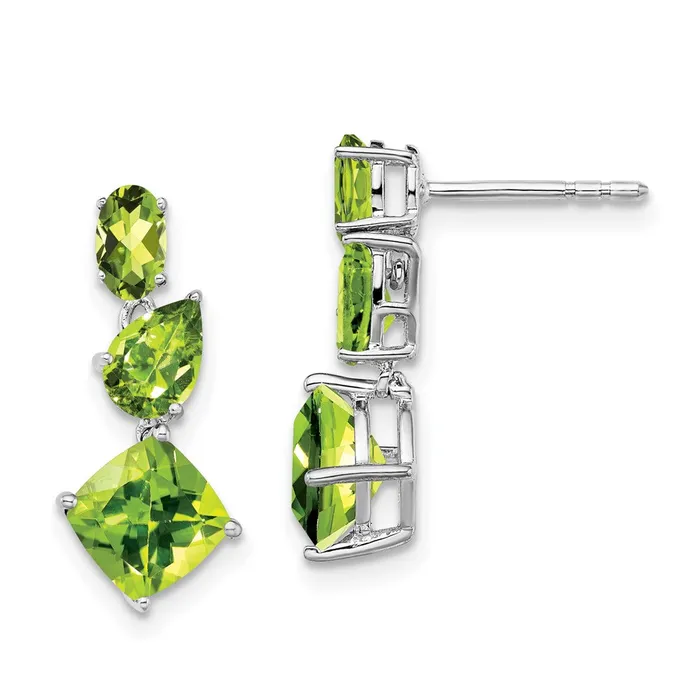 WB Choice Jewelry 14k White Gold Peridot Dangle EarringsWBCEM7457PEW Earrings
