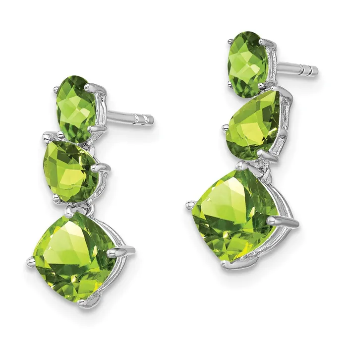 WB Choice Jewelry 14k White Gold Peridot Dangle EarringsWBCEM7457PEW Earrings WB Choice Jewelry 14k White Gold Peridot Dangle EarringsWBCEM7457PEW Earrings