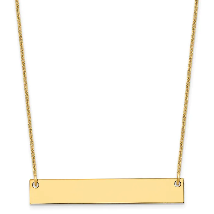 WB Choice Jewelry 14KMedium Polished Blank Bar NecklaceWBCXNA638Y Necklaces WB Choice Jewelry 14KMedium Polished Blank Bar NecklaceWBCXNA638Y Necklaces