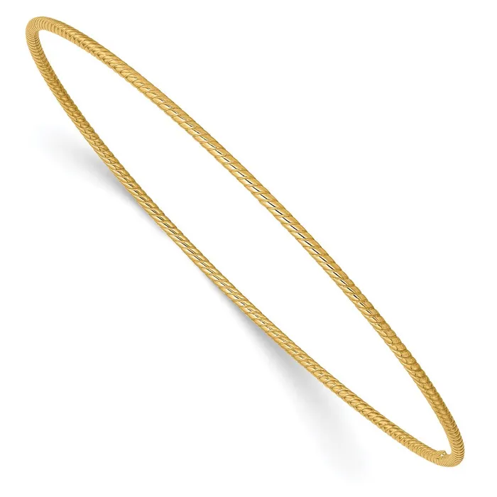 WB Choice Jewelry Bracelets 14k 15mm Textured Slipon Bangle BraceletWBCDB541 WB Choice Jewelry Bracelets 14k 15mm Textured Slipon Bangle BraceletWBCDB541