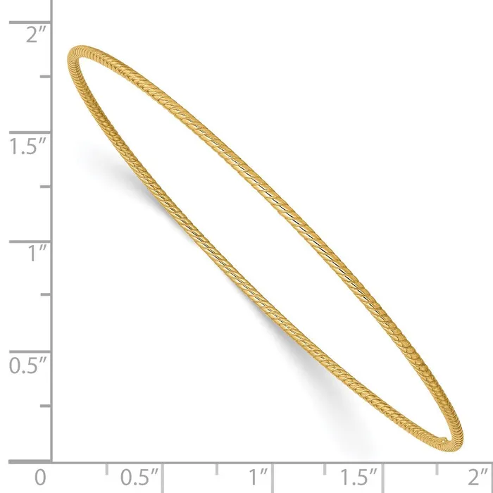 WB Choice Jewelry Bracelets 14k 15mm Textured Slipon Bangle BraceletWBCDB541 WB Choice Jewelry Bracelets 14k 15mm Textured Slipon Bangle BraceletWBCDB541