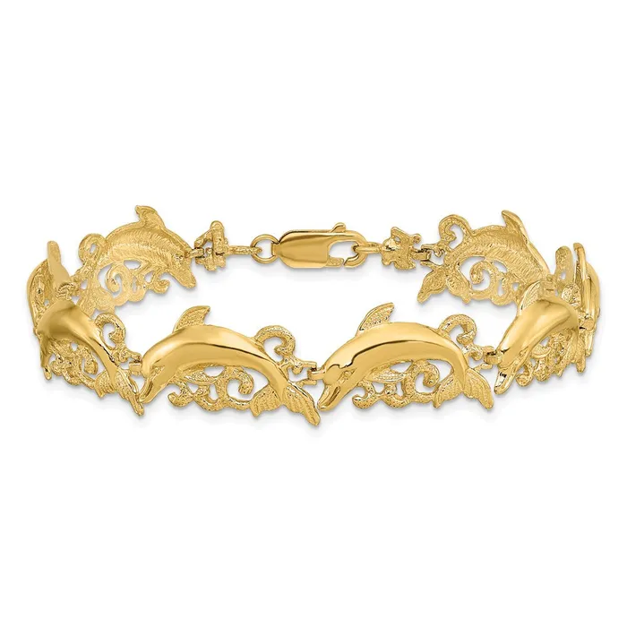 WB Choice Jewelry Bracelets 14k Dolphin BraceletWBCFB159675 WB Choice Jewelry Bracelets 14k Dolphin BraceletWBCFB159675