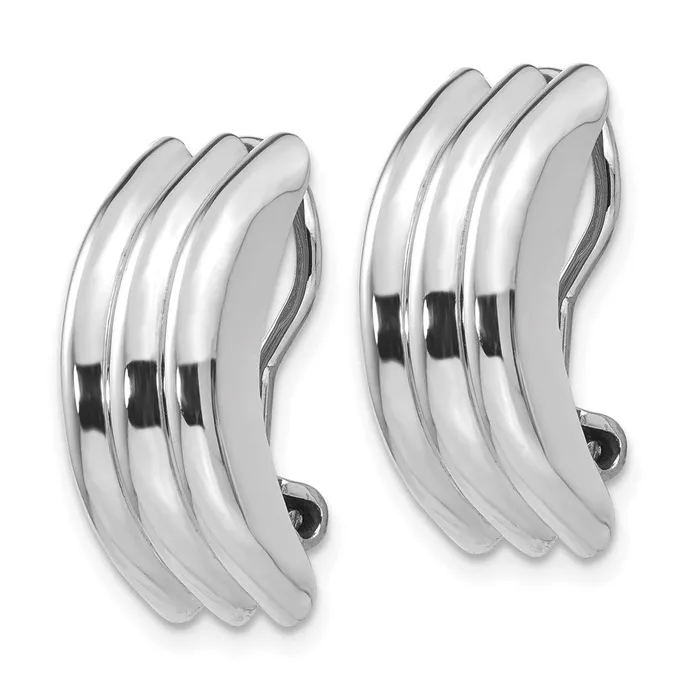 WB Choice Jewelry Earrings 14k White Gold Omega Clip Nonpierced EarringsWBCH872 WB Choice Jewelry Earrings 14k White Gold Omega Clip Nonpierced EarringsWBCH872