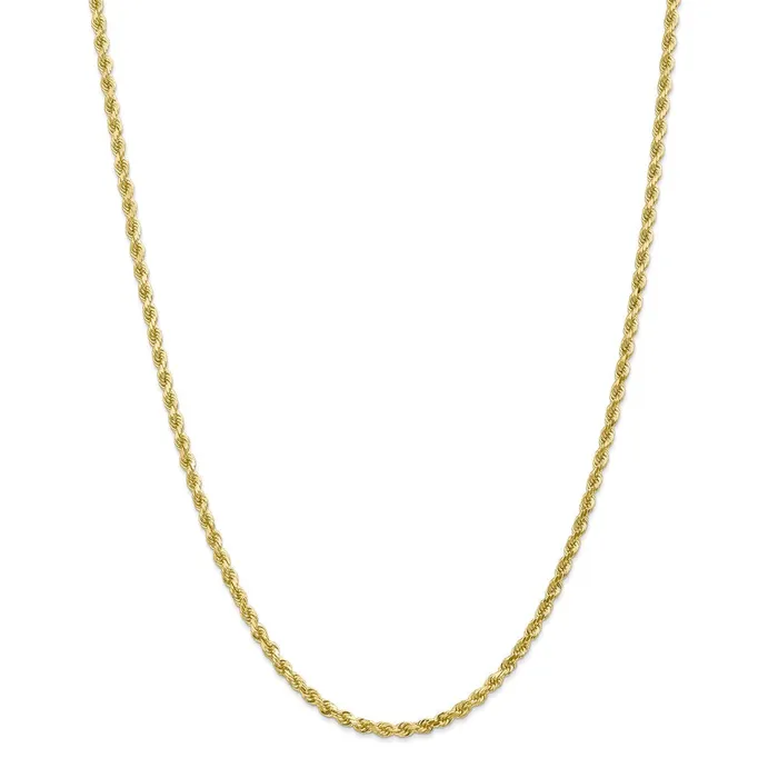 WB Choice Jewelry Necklaces 10k 3mm Diamondcut Rope ChainWBC10K02320